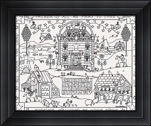 Framed Father Of All Folk Art Spirit Print