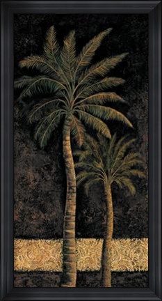 Framed Andre Mazo - Dusk Palms II Size 19.75x39.5 Print