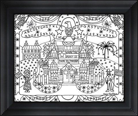 Framed Life Liberty Happiness Print
