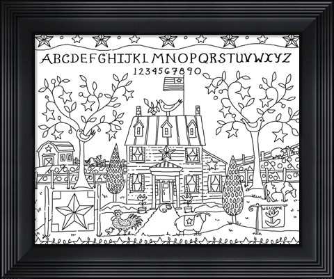 Framed Star Bird Farm Print