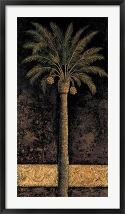 Framed Andre Mazo - Dusk Palms I Size 19.75x39.5 Print