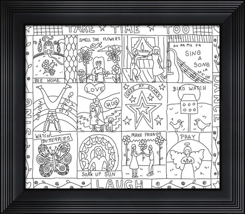 Framed Take Time Print