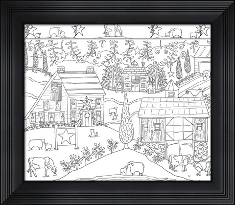 Framed Country Grace Outline Print