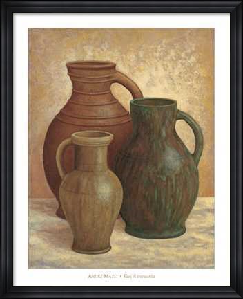 Framed Andre Mazo - Vasi di Terracotta Size 32.75x41 Print