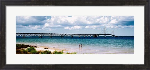 Framed Mackinac Bridge, Michigan Print