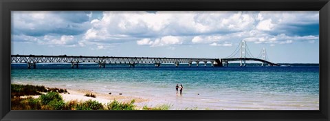 Framed Mackinac Bridge, Michigan Print