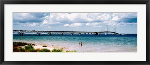 Framed Mackinac Bridge, Michigan Print