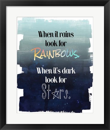 Framed Look for Rainbows Print