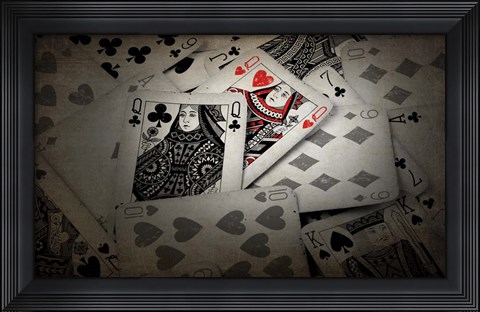 Framed Pop of Color Queen of Hearts Print
