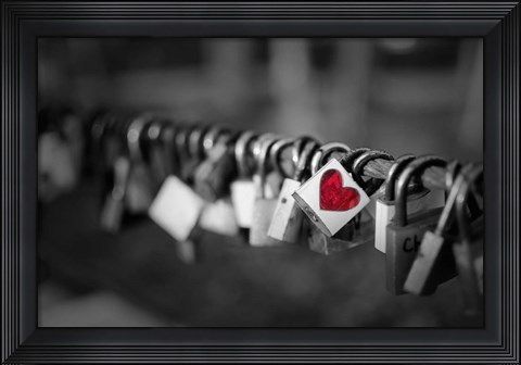Framed Pop of Color A Locks of Love to Go Around Print