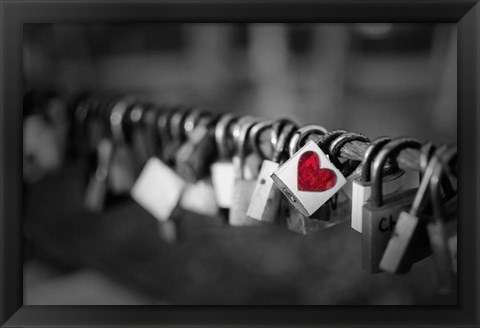 Framed Pop of Color A Locks of Love to Go Around Print