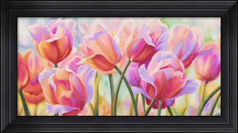 Framed Tulips in Wonderland Print