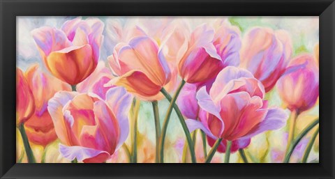 Framed Tulips in Wonderland Print