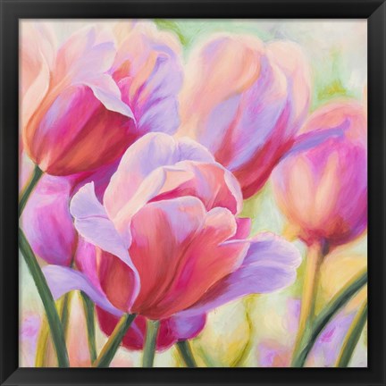 Framed Tulips in Wonderland I Print