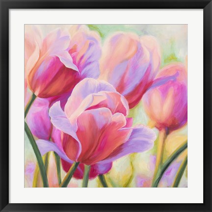 Framed Tulips in Wonderland I Print