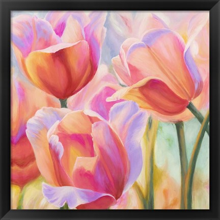 Framed Tulips in Wonderland II Print