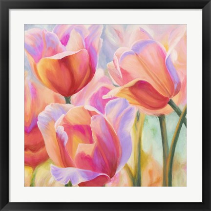 Framed Tulips in Wonderland II Print