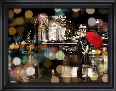 Framed Kiss in the Night Print