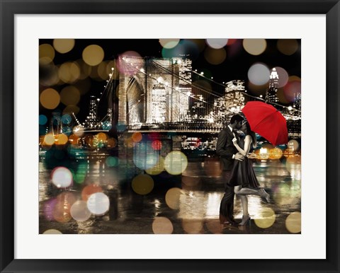 Framed Kiss in the Night Print