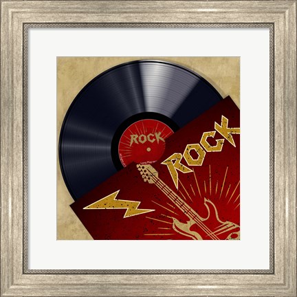 Framed Vinyl Club, Rock Print
