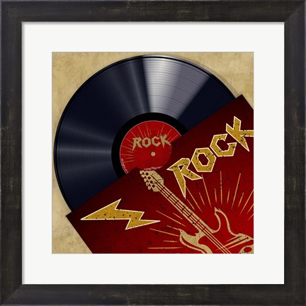 Framed Vinyl Club, Rock Print