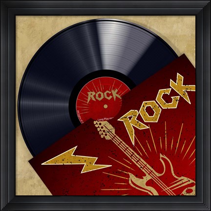 Framed Vinyl Club, Rock Print