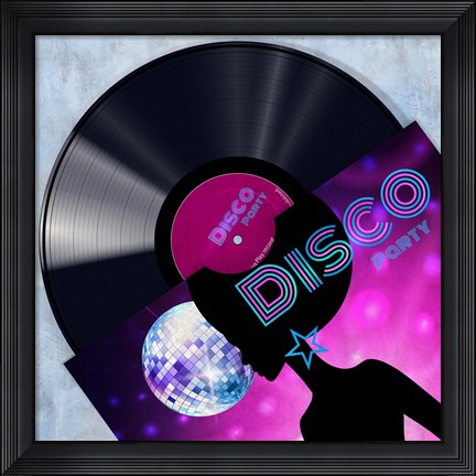 Framed Vinyl Club, Disco Print