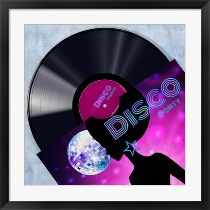 Framed Vinyl Club, Disco Print