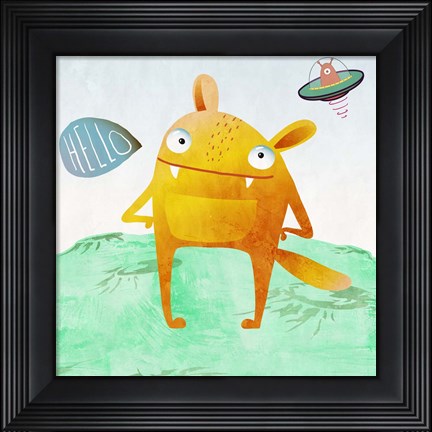 Framed Alien Friend #4 Print