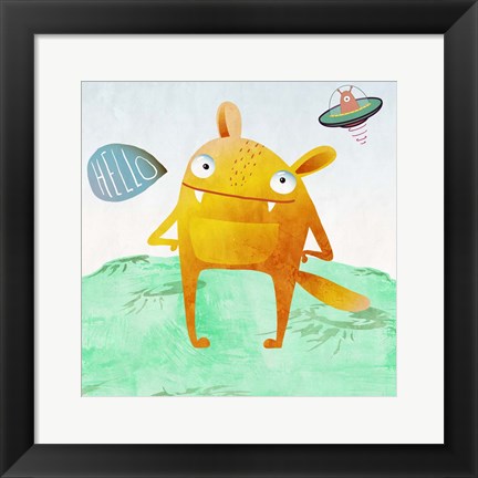 Framed Alien Friend #4 Print