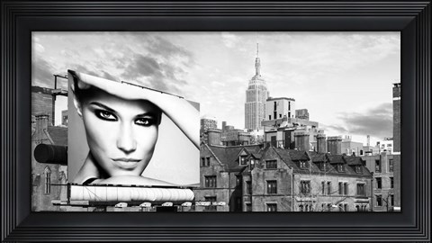Framed Billboard in Manhattan Print