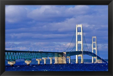 Framed Mackinac Bridge, Michigan Print