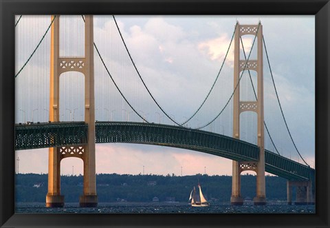 Framed Mackinac Bridge Print