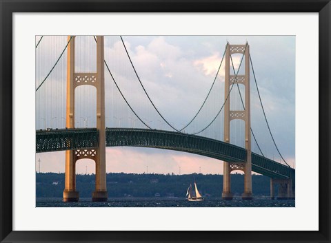Framed Mackinac Bridge Print