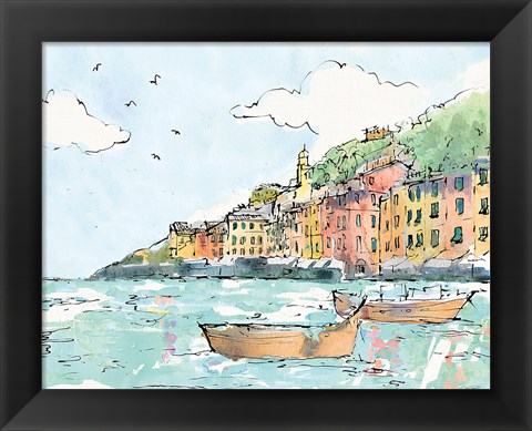 Framed Portofino I Print