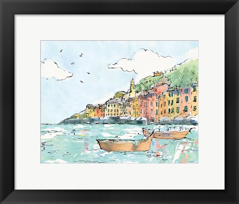 Framed Portofino I Print