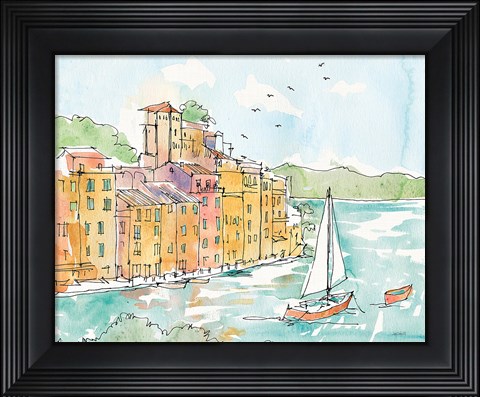 Framed Portofino II Print