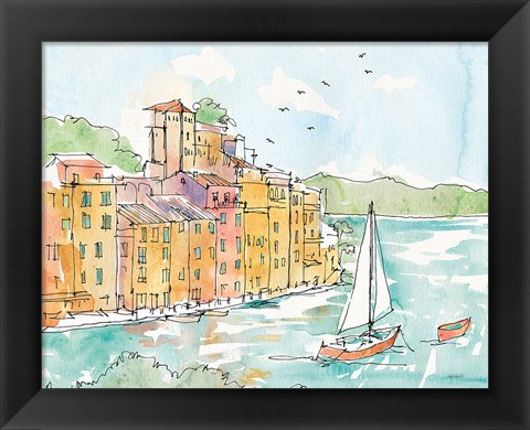 Framed Portofino II Print