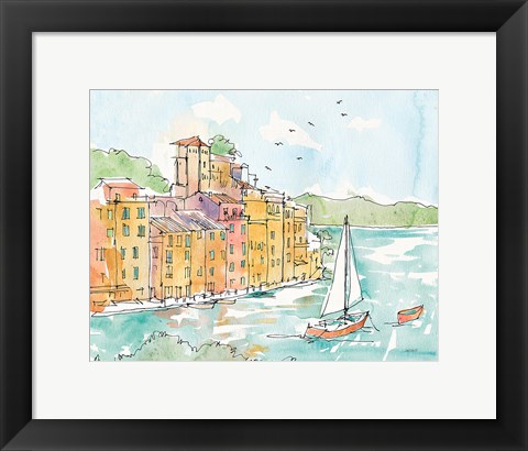 Framed Portofino II Print