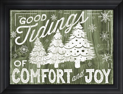 Framed Rustic Holiday III Print