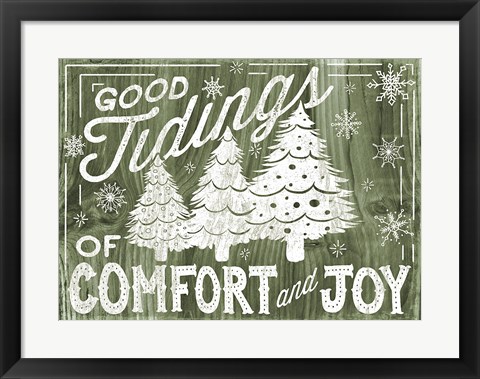 Framed Rustic Holiday III Print