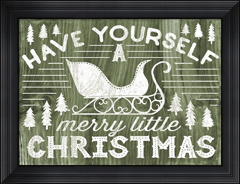 Framed Rustic Holiday II Print