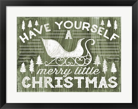 Framed Rustic Holiday II Print