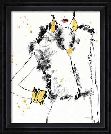 Framed Fashion Strokes IV Print