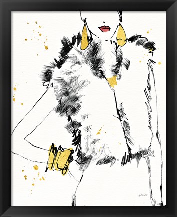 Framed Fashion Strokes IV Print