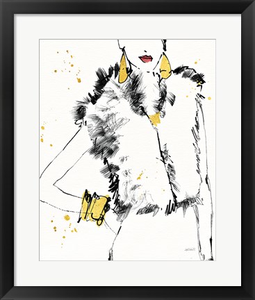 Framed Fashion Strokes IV Print