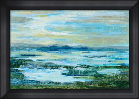 Framed Northern Lake Green Print