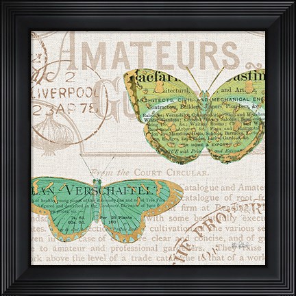 Framed Bookshelf Botanical IX Print