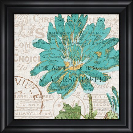 Framed Bookshelf Botanical IV Print