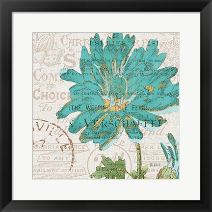 Framed Bookshelf Botanical IV Print